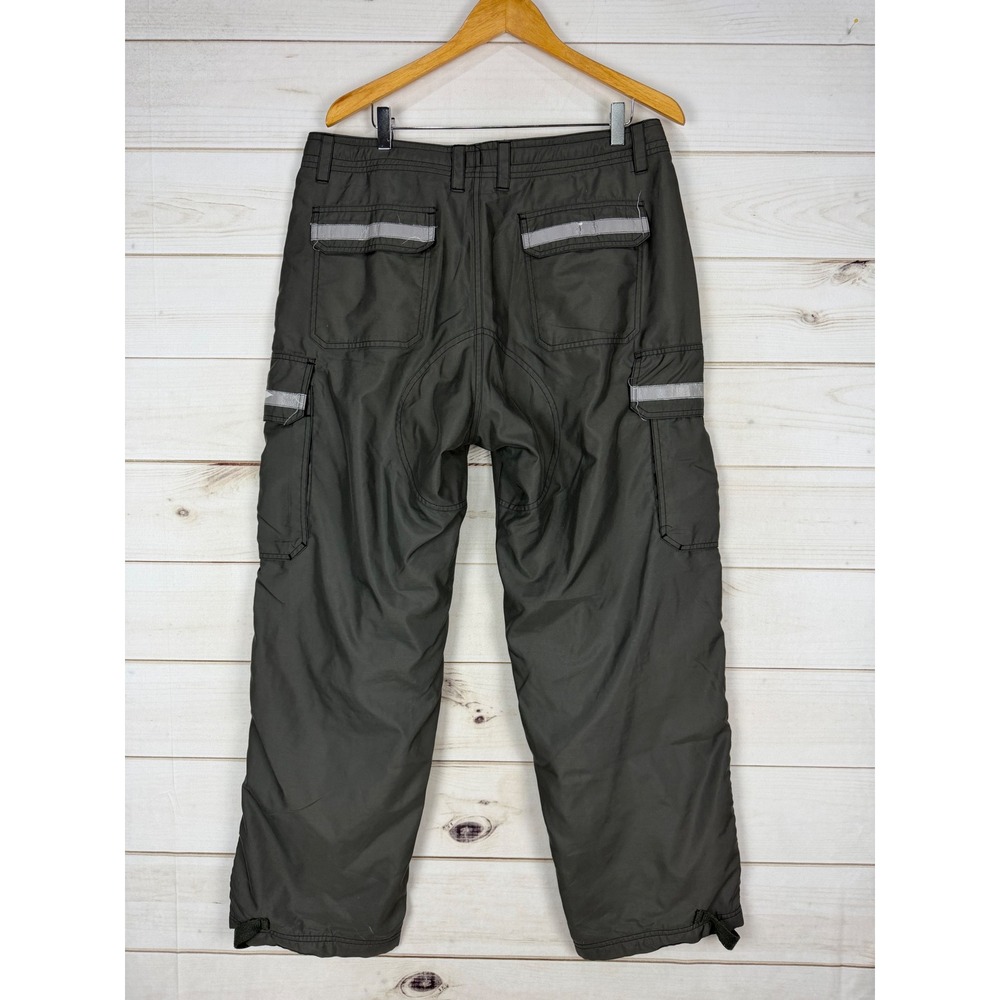Gap Pants Mens Medium Khaki Cargo Fleece Lined Reflective Utility Outdoor - Picture 2 of 8